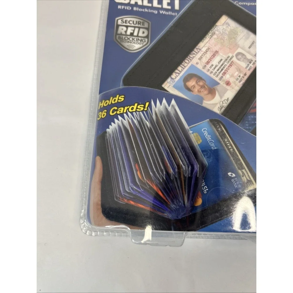 Lock Wallet Ultra Slim Secure RFID Blocking Holds 36 Cards Factory Sealed